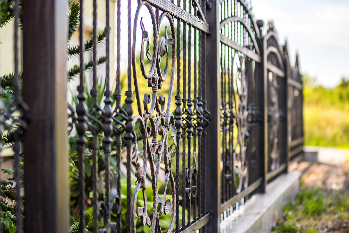 iron fence in Los Angeles.